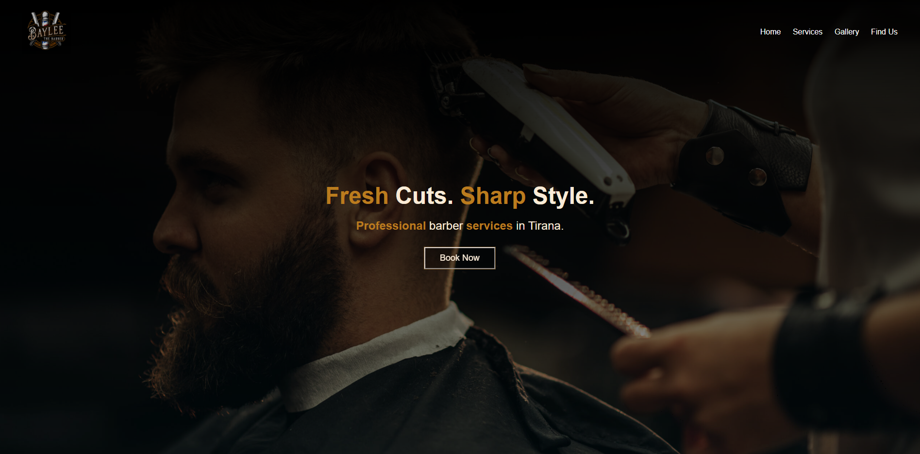 Elite Barber Shop homepage